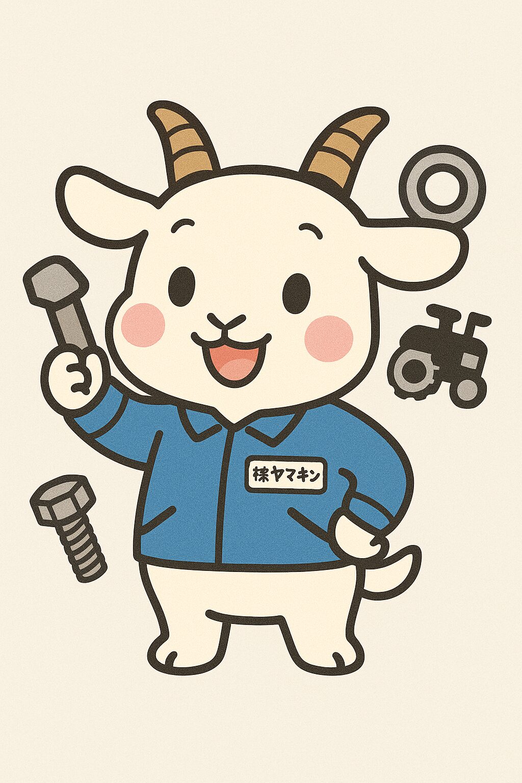 ヤマキン公式キャラクター『ヤマキンおじさん』（本名：山田ネジロウ）