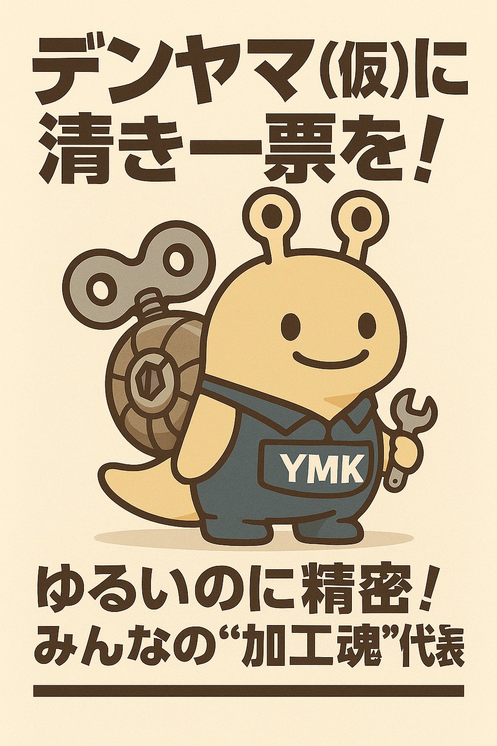 ヤマキン公式キャラクター『ヤマキンおじさん』（本名：山田ネジロウ）